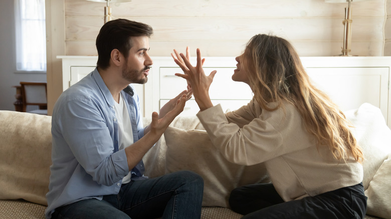 Man and woman arguing
