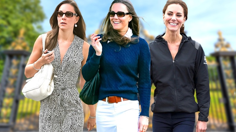 Kate Middleton wearing different outfits