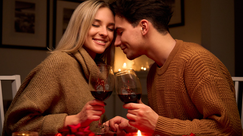 couple having wine together