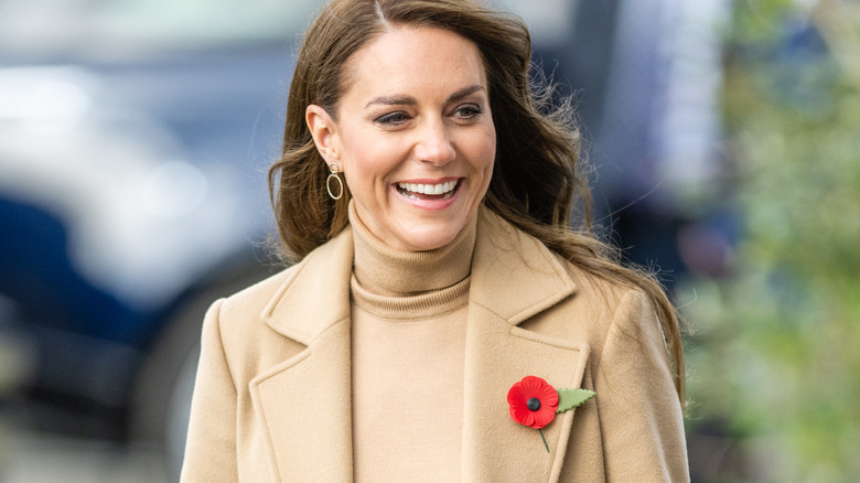 Kate Middleton in camel coat