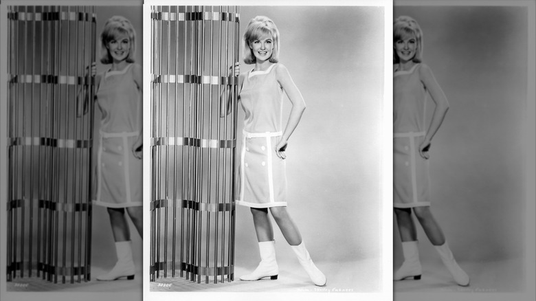 Shelley Fabares posing casually in a promo shot for "Hold On!" in 1966.