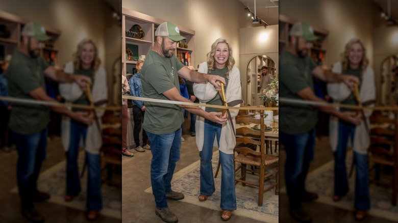 jenny marrs  and husband at marrs on main opening april 2025