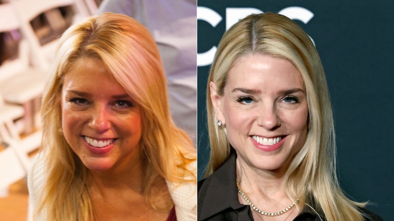 Pam Bondi in 2015 versus 2025, showing a thinner jaw before