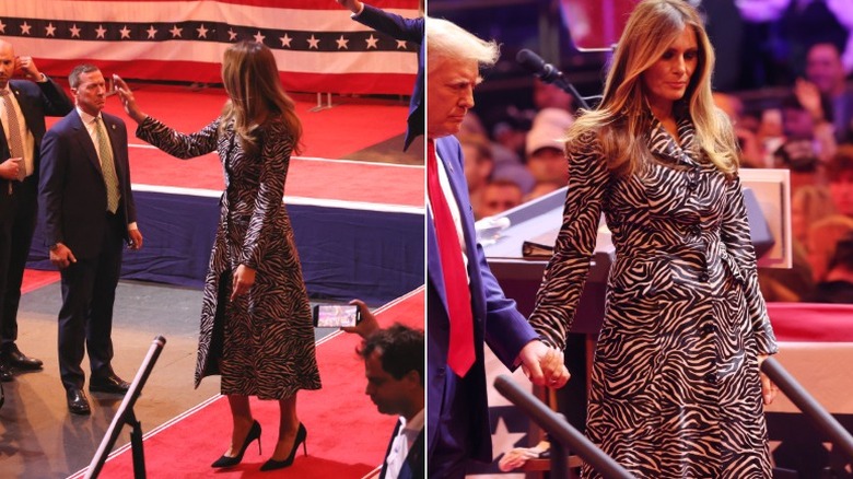 Melania Trump on stage at Madison Square Garden