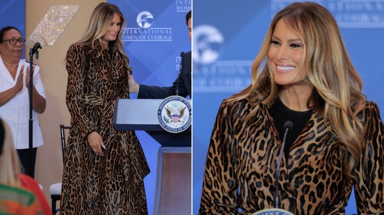 Melania Trump makes a speech