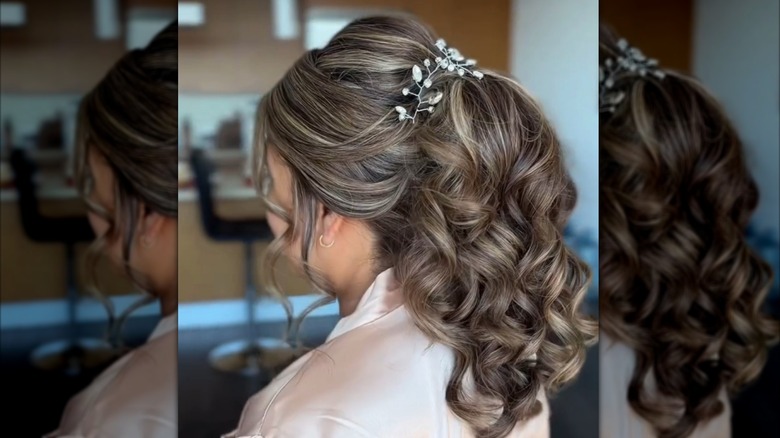 Woman with voluminous curls