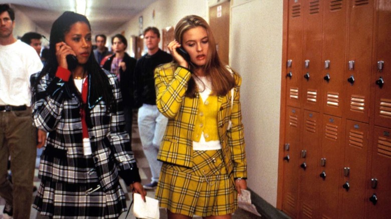 Cher Horowitz and Dionne Davenport in their respective plaid outfits in 'Clueless.'