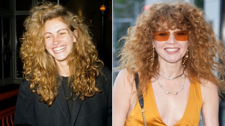 Julia Roberts and Natasha Lyonne with big '80s hair