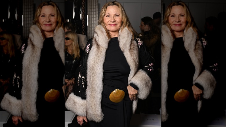 Kim Cattrall at London Fashion Week in February 2026.