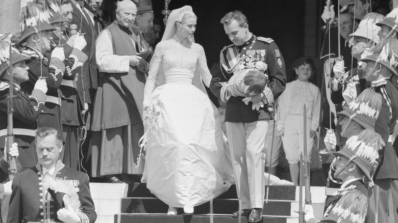 Grace Kelly and Prince Rainier of Monaco's wedding 1956