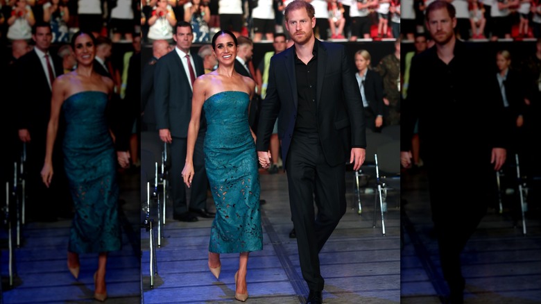 Meghan Markle and Prince Harry at the closing ceremony of the Invictus Games in Duesseldorf, Germany in September 2023
