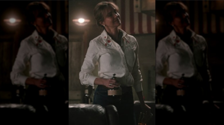 Belle Skinner wearing a white shirt
