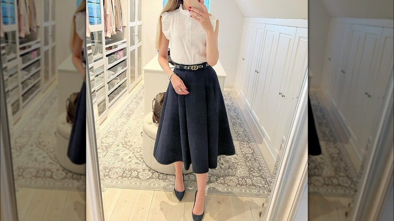 20 Trending Designs of Blue Skirts for Women in Fashion