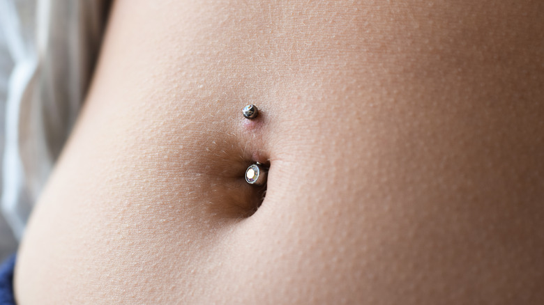 Belly button piercing