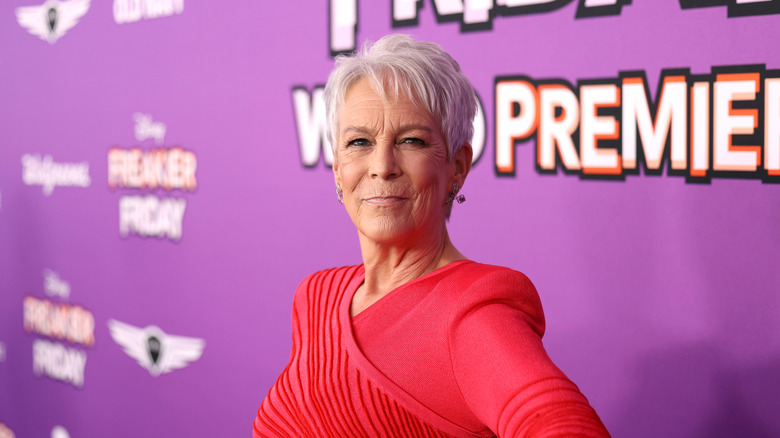Jamie Lee Curtis poses at the Freakier Friday premiere