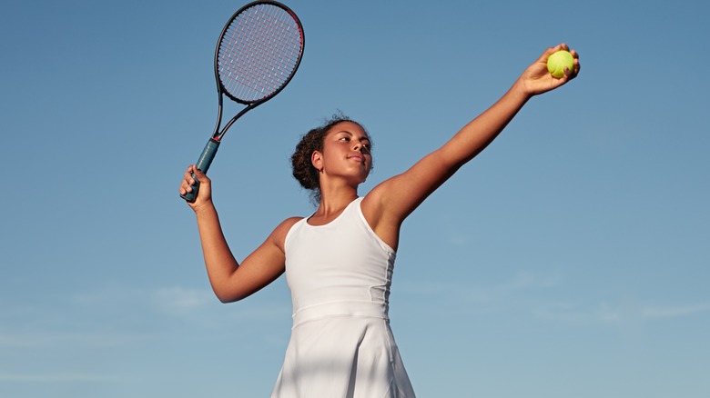 Girl wearing activewear.