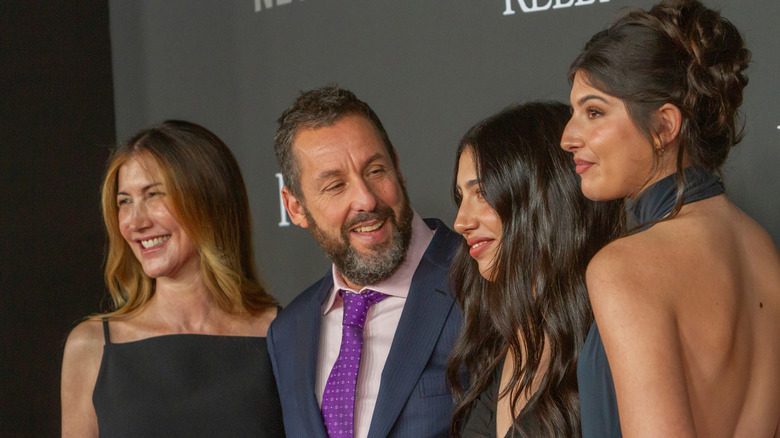 Adam and Jackie Sandler with their daughters Sadie and Sunny