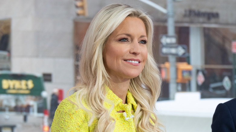 Ainsley Earhardt on the set of Fox & Friends