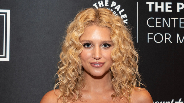 Julia Schlaepfer poses on the red carpet