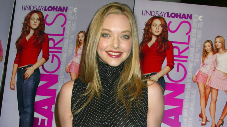 Amanda Seyfried in a turtleneck dress in 2004