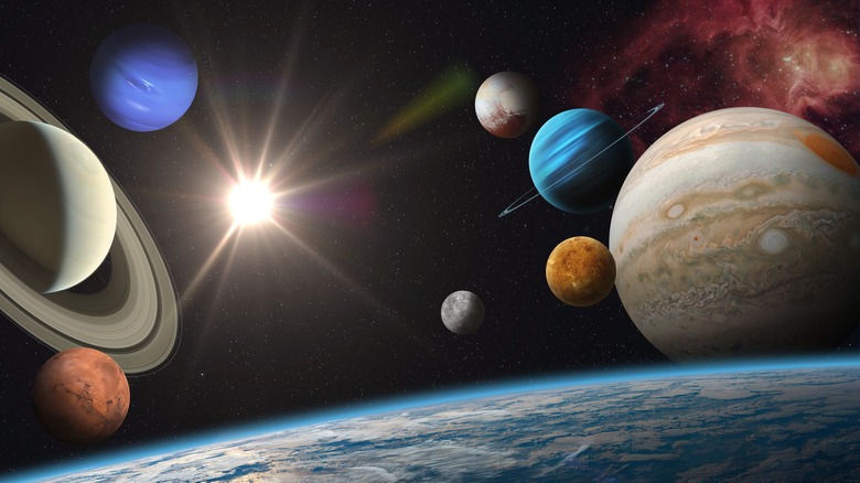 planets in space