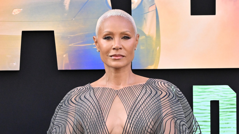 Jada Pinkett Smith posing with a buzzcut