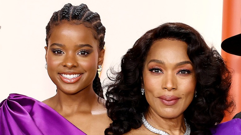 Slater Vance, Bronwyn Vance, Angela Bassett, and Courtney B. Vance at the 95th annual Academy Awards in Hollywood in March 2023
