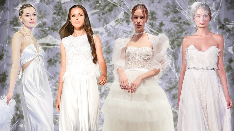 Four wedding dresses