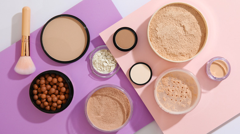 jars and compact makeup powders 