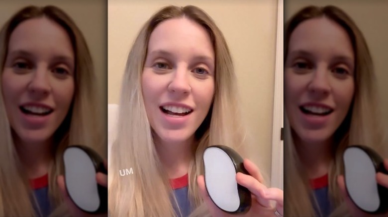 Jill Duggar Dillard with hair eraser