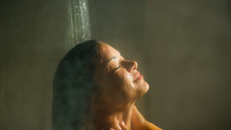 Woman in shower 