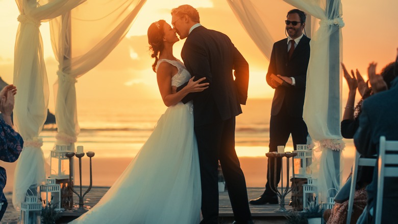 Couple is wed on beach