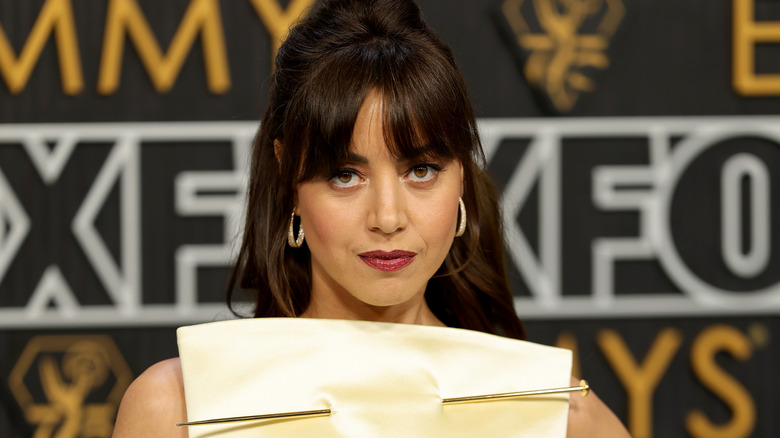 Aubrey Plaza with bangs 