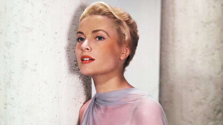Grace Kelly wearing a blue dress in "To Catch a Thief"