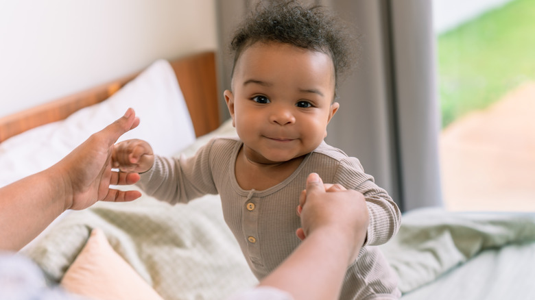 Cute baby smiling.