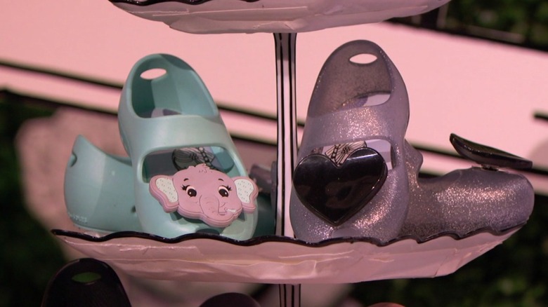 Two pairs of shows with accessories from Baubles + Soles on "Shark Tank"