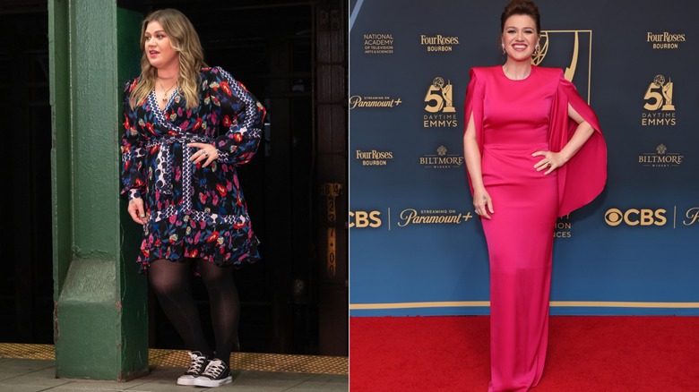 Kelly Clarkson in 2021 and 2025