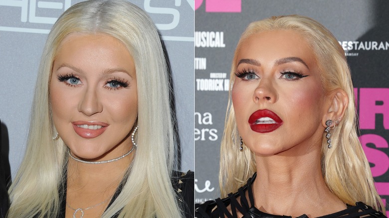 Christina Aguilera in 2016 and 2025