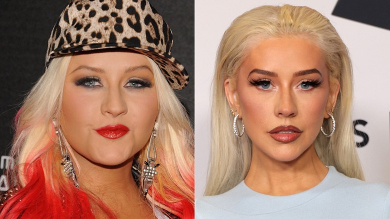 Christina Aguilera in 2012 and 2024