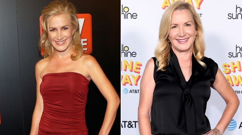 Angela Kinsey in 2005 and in 2025