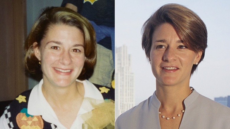 Melinda Gates with short hair in the '90s and 2000