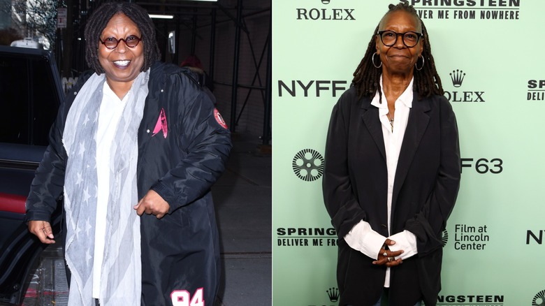 Whoopi Goldberg in 2021 versus 2025 after starting GLP 1 injections
