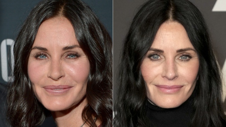 Courteney Cox in 2015 and 2022