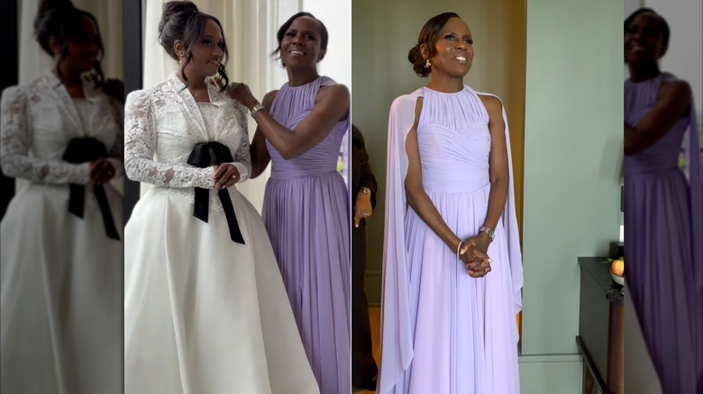 Deborah Roberts at daughter Leila Roker's wedding.