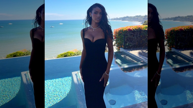 Justine Skye at Jordyn Woods and Karl-Anthony Towns' wedding.