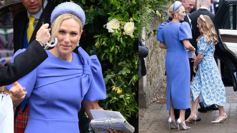 Zara Tindall at Peter Phillips and Harriet Sperling's wedding.