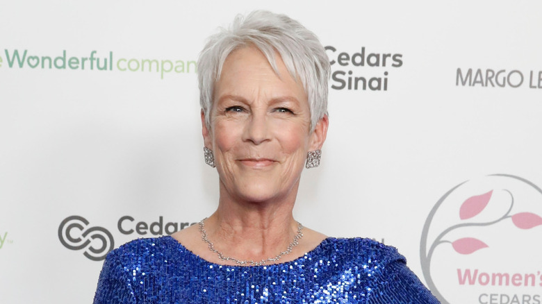 Jamie Lee Curtis with a pixie haircut