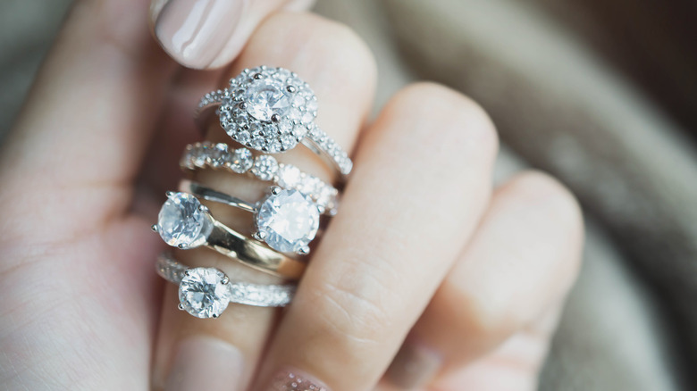 stacked engagement rings