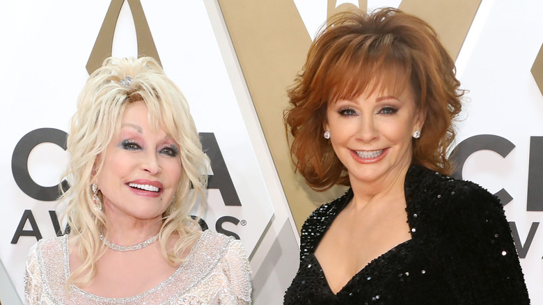 Reba McEntire and Dolly Parton in 2019
