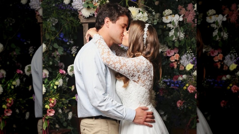 Bindi Irwin and Chandler Powell on their wedding day